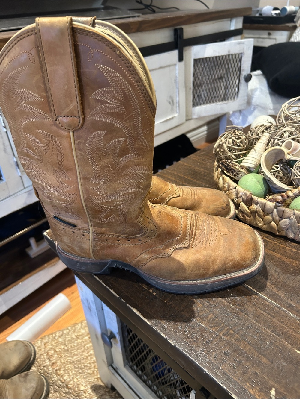 Women’s  Brown Leather Western Cowboy Boots
